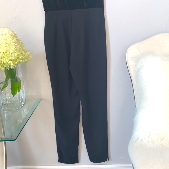 White House Black Market Black Velvet Jumpsuit - Picture 7 of 10